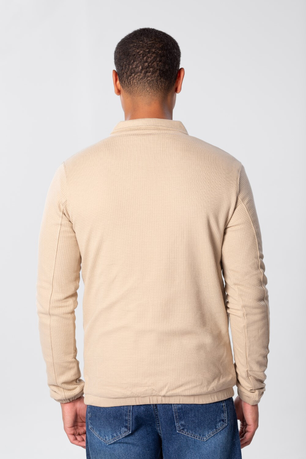 Men's Padded Jacket With Zippers And Front Pockets