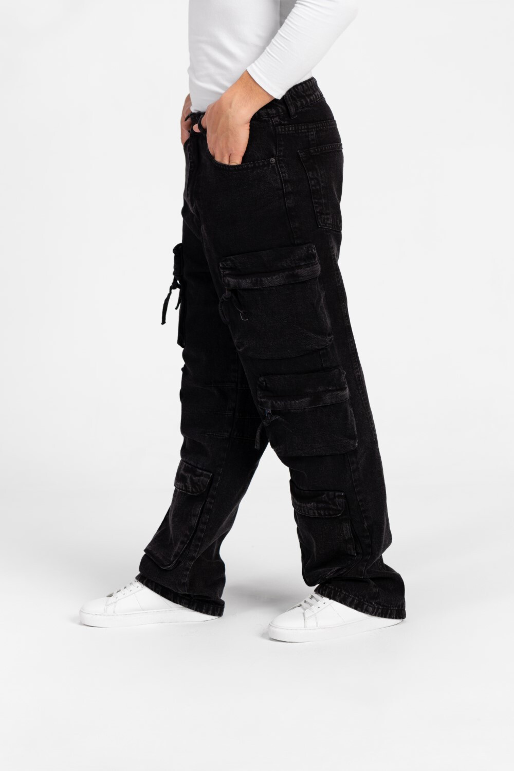 Men's Cargo Jeans Pants With Modern Pockets In Comfortable Material