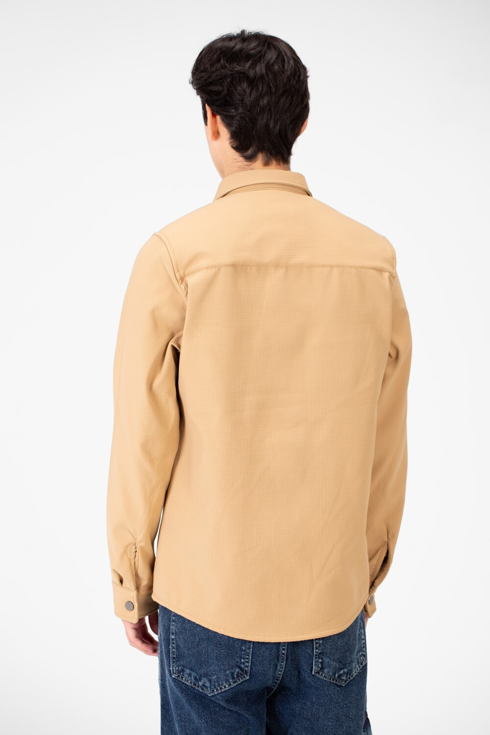 Men's Basic Winter Fur Padded Shirt With Front Pockets