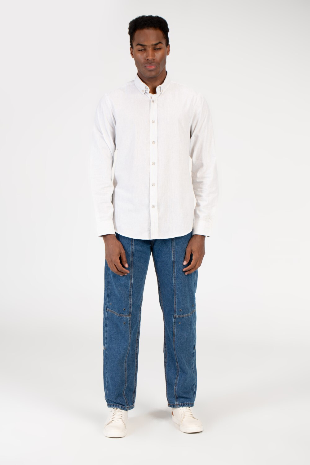 Men's Slim Fit Poplin Button Front Shirt
