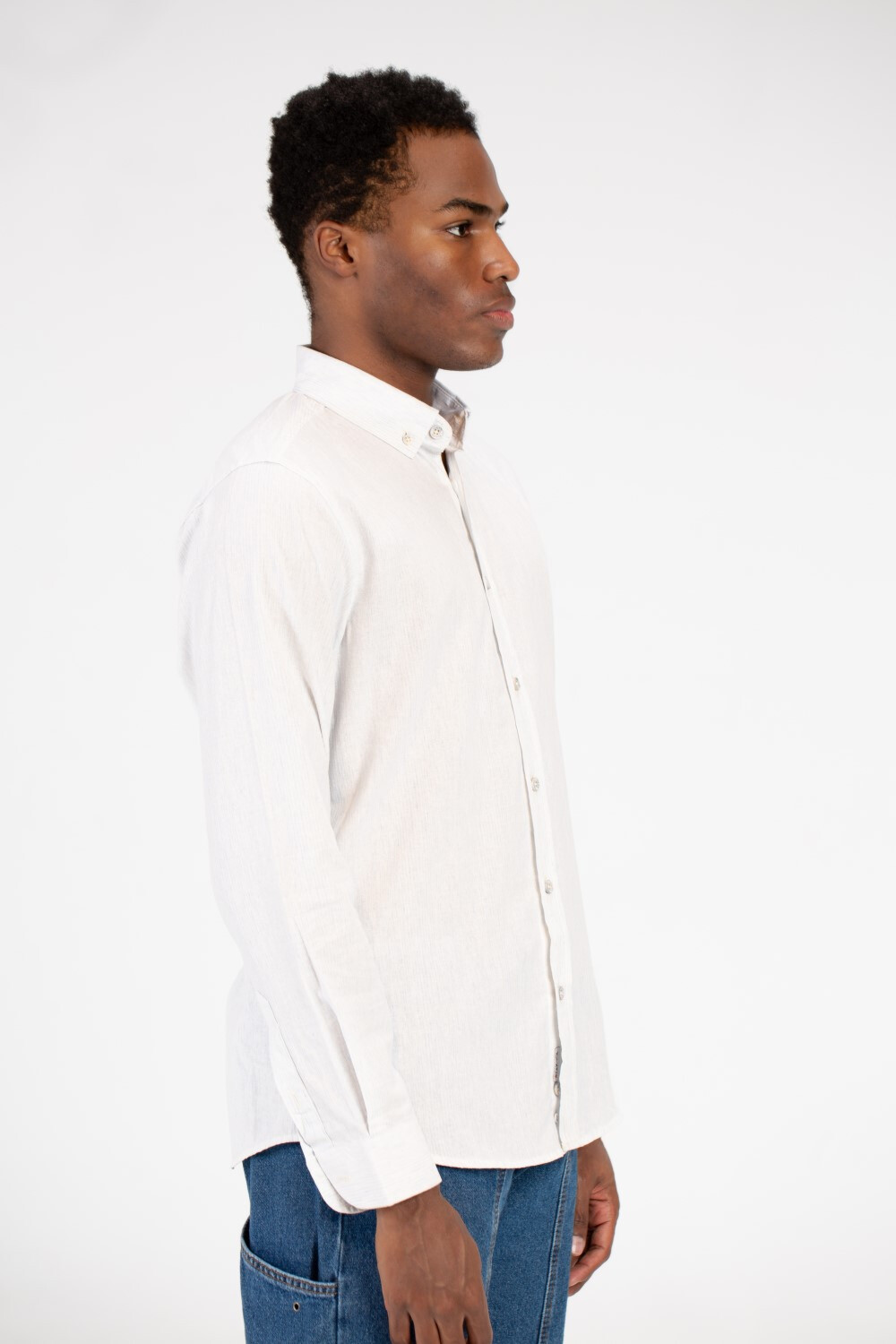 Men's Slim Fit Poplin Button Front Shirt