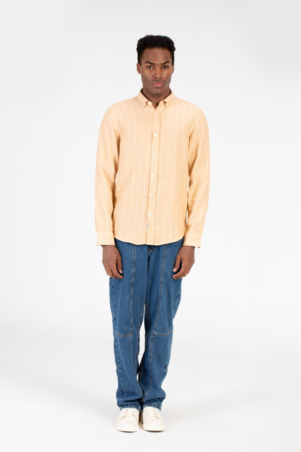 Men's Summer Striped Slim Fit Poplin Shirt