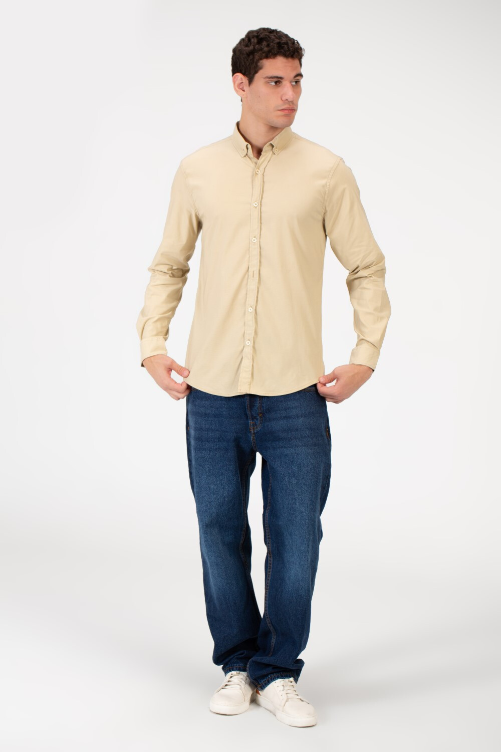 Men's Basic Plain Slim Fit Shirt In Comfortable Material