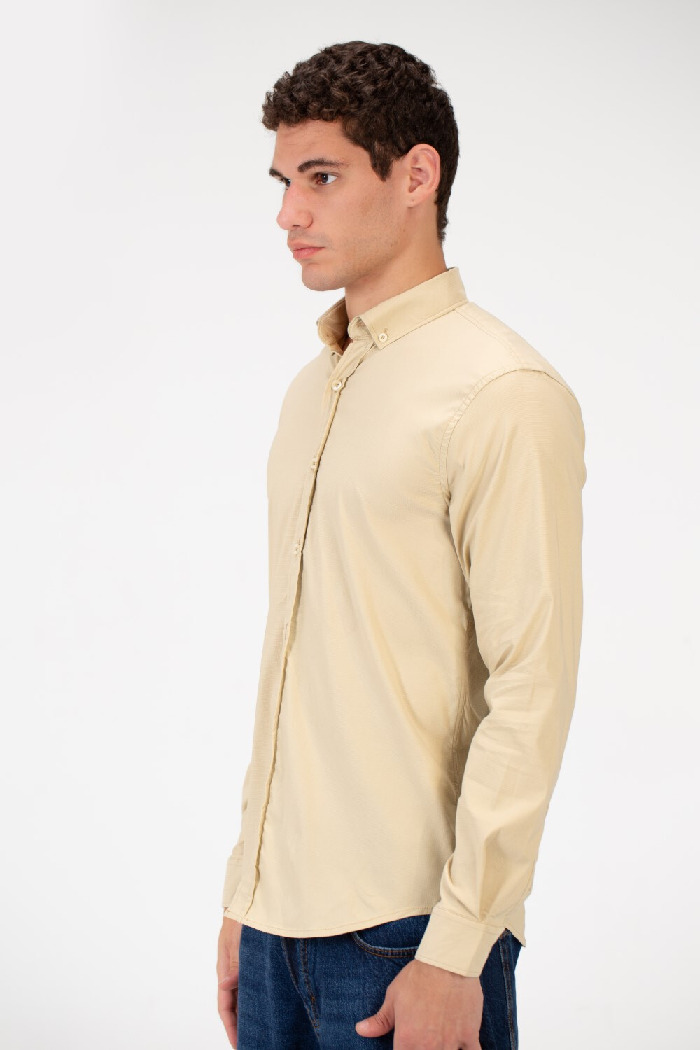 Men's Basic Plain Slim Fit Shirt In Comfortable Material