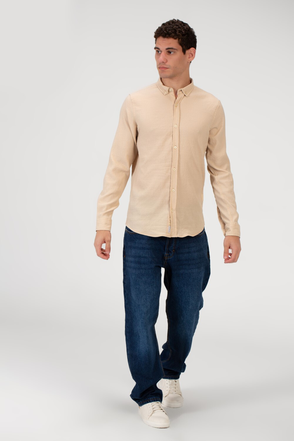 Men's Slim Fit Long Sleeve Basic Shirt