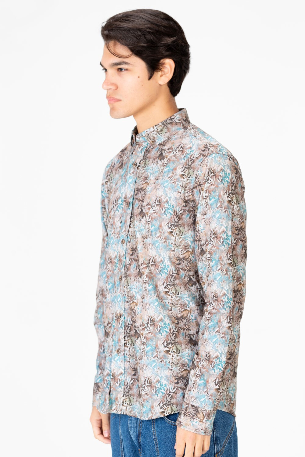 Men's Long Sleeve Slim Fit Jakar Shirt