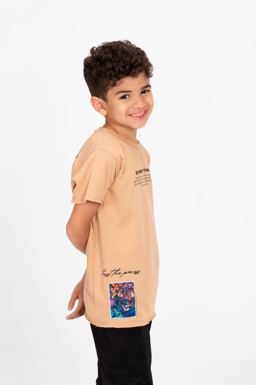 Boy's Graphic Print Short Sleeve T-Shirt
