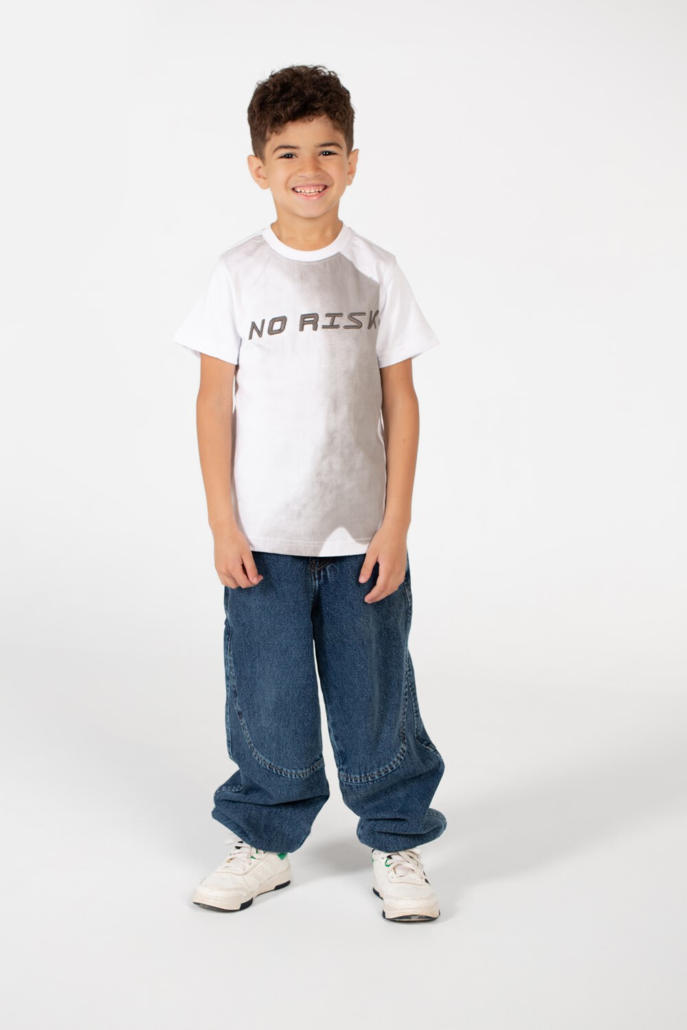 Boy's No Risk Print Half Sleeve T-Shirt