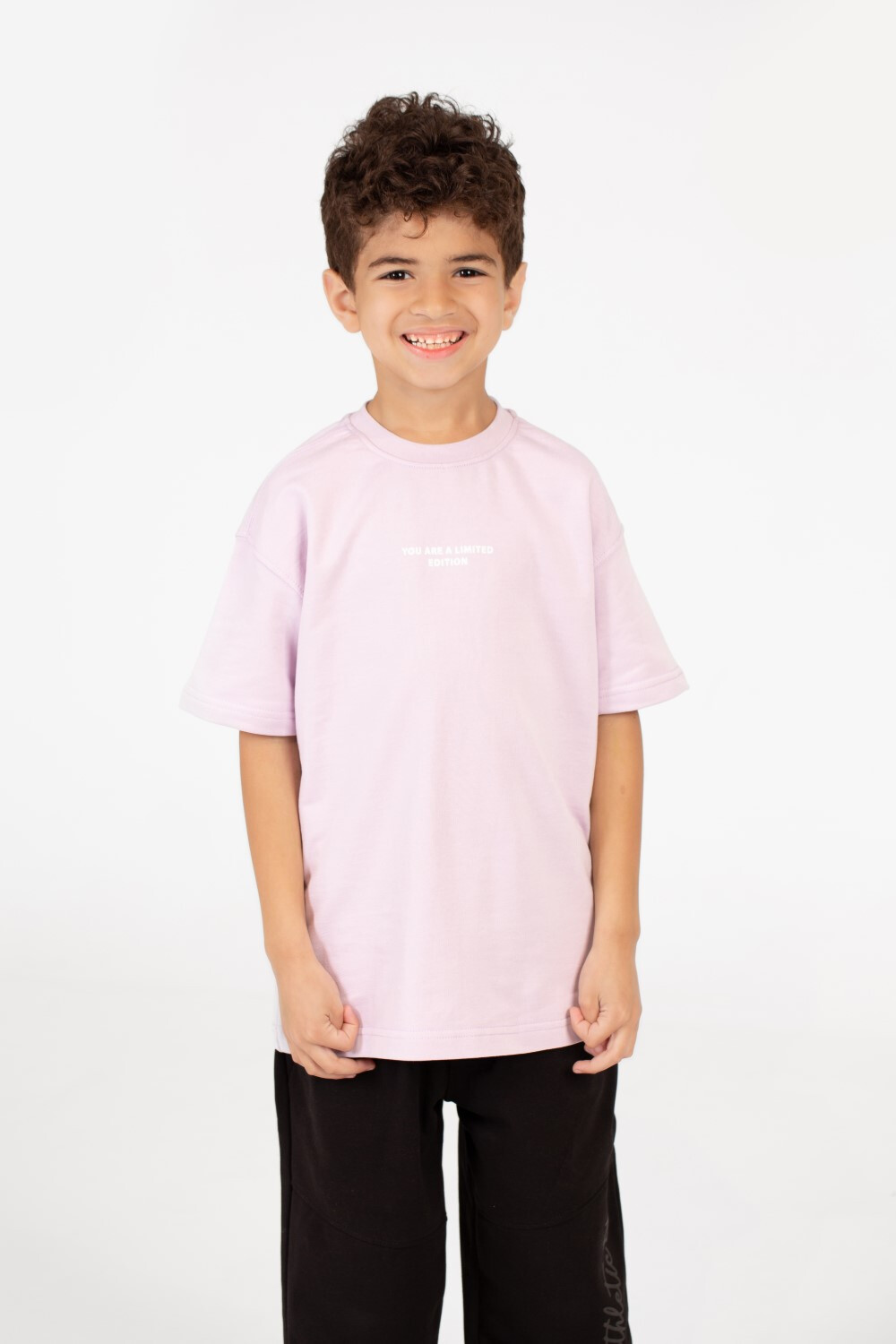 Boy's Oversized Short Sleeved Text Print T-shirt