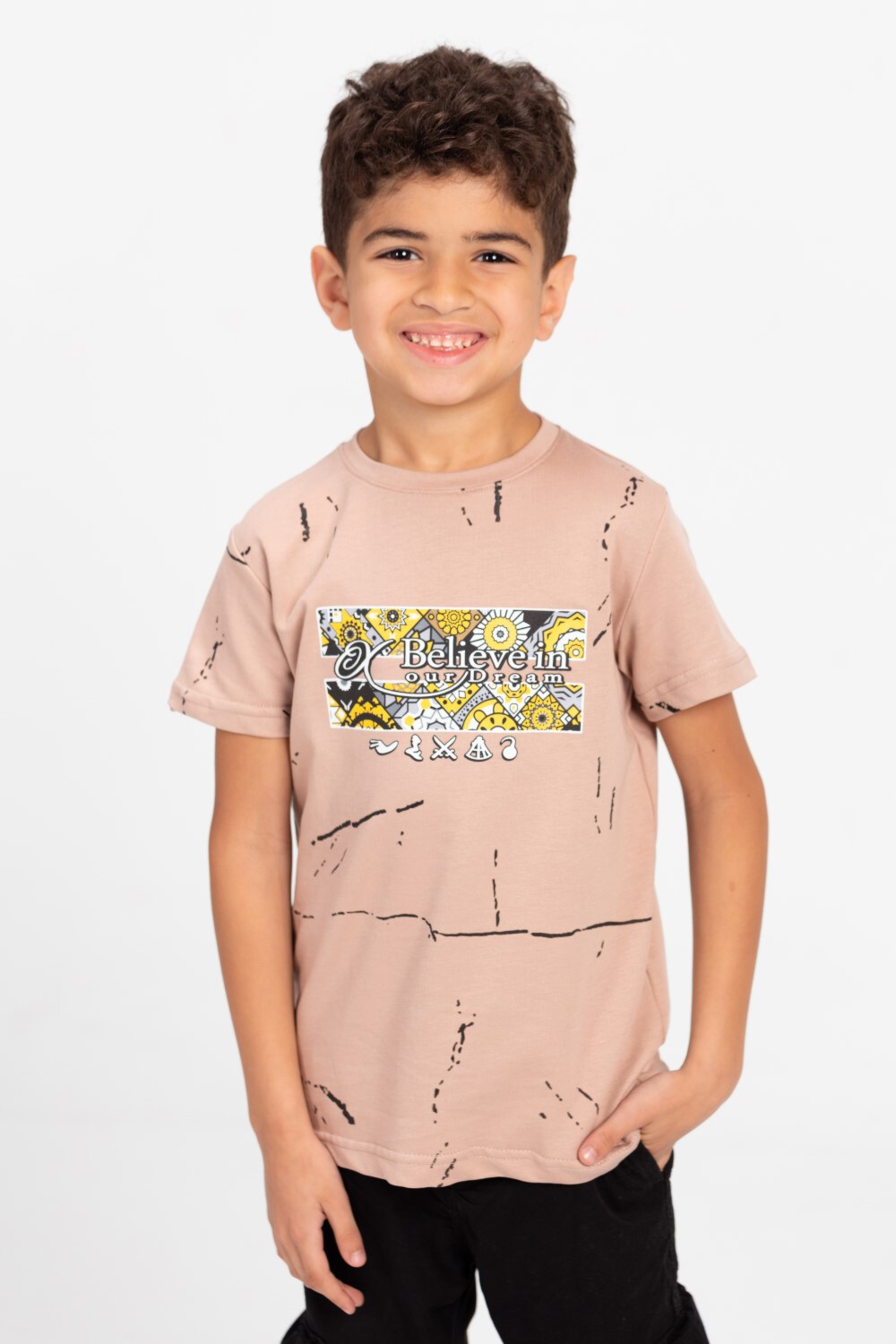 Milton Rounded Neck Printed T-Shirt