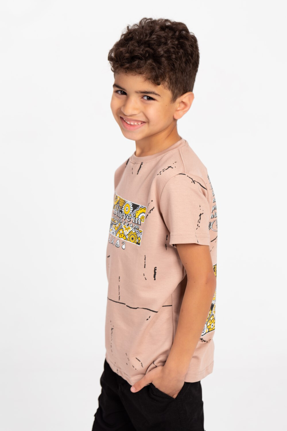 Milton Rounded Neck Printed T-Shirt