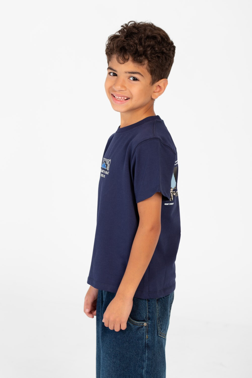 Boy's Short Sleeve Back Graphic Print T-Shirt