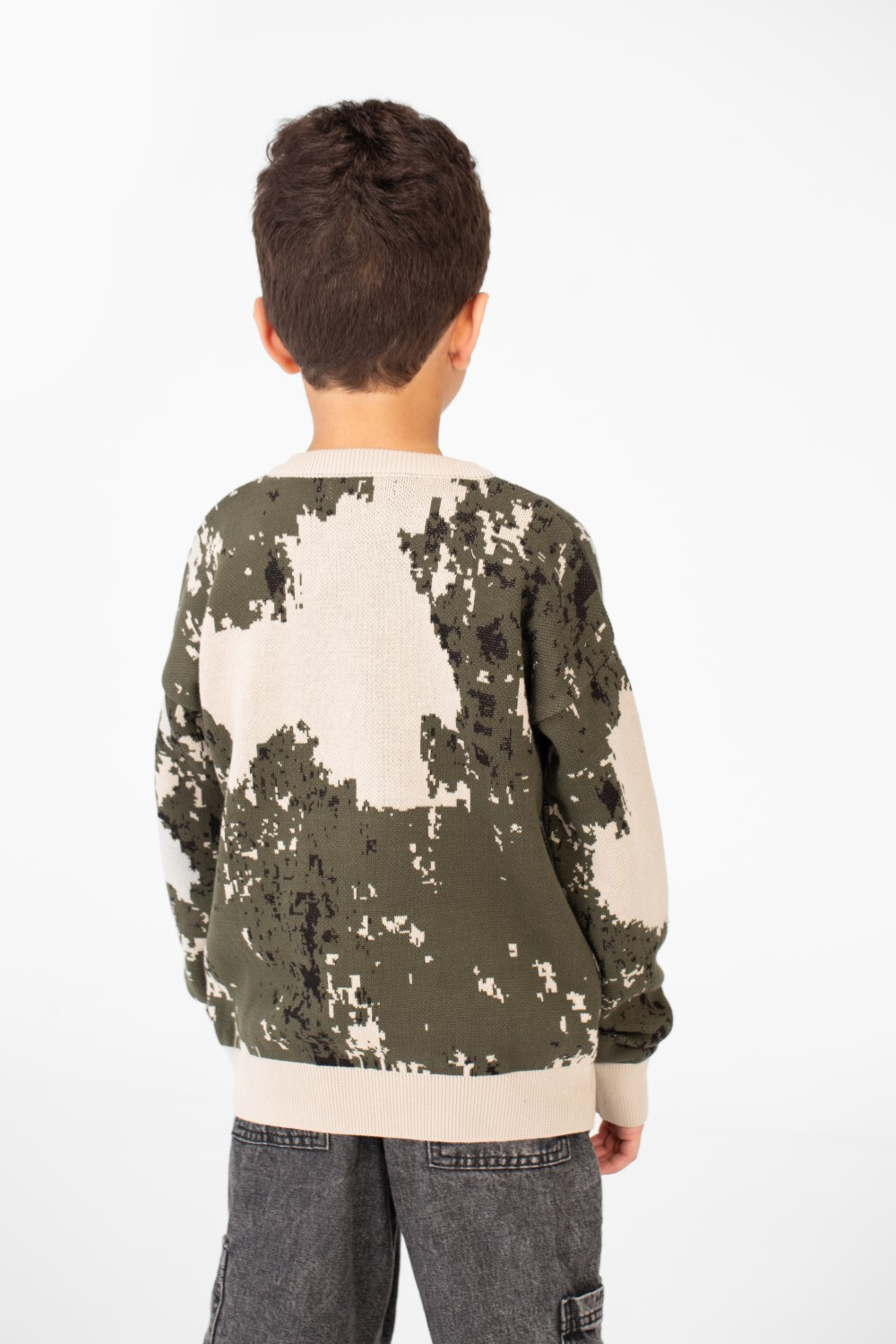 Boy's Jakar Round Neck Pullover Sweater In Modern Design