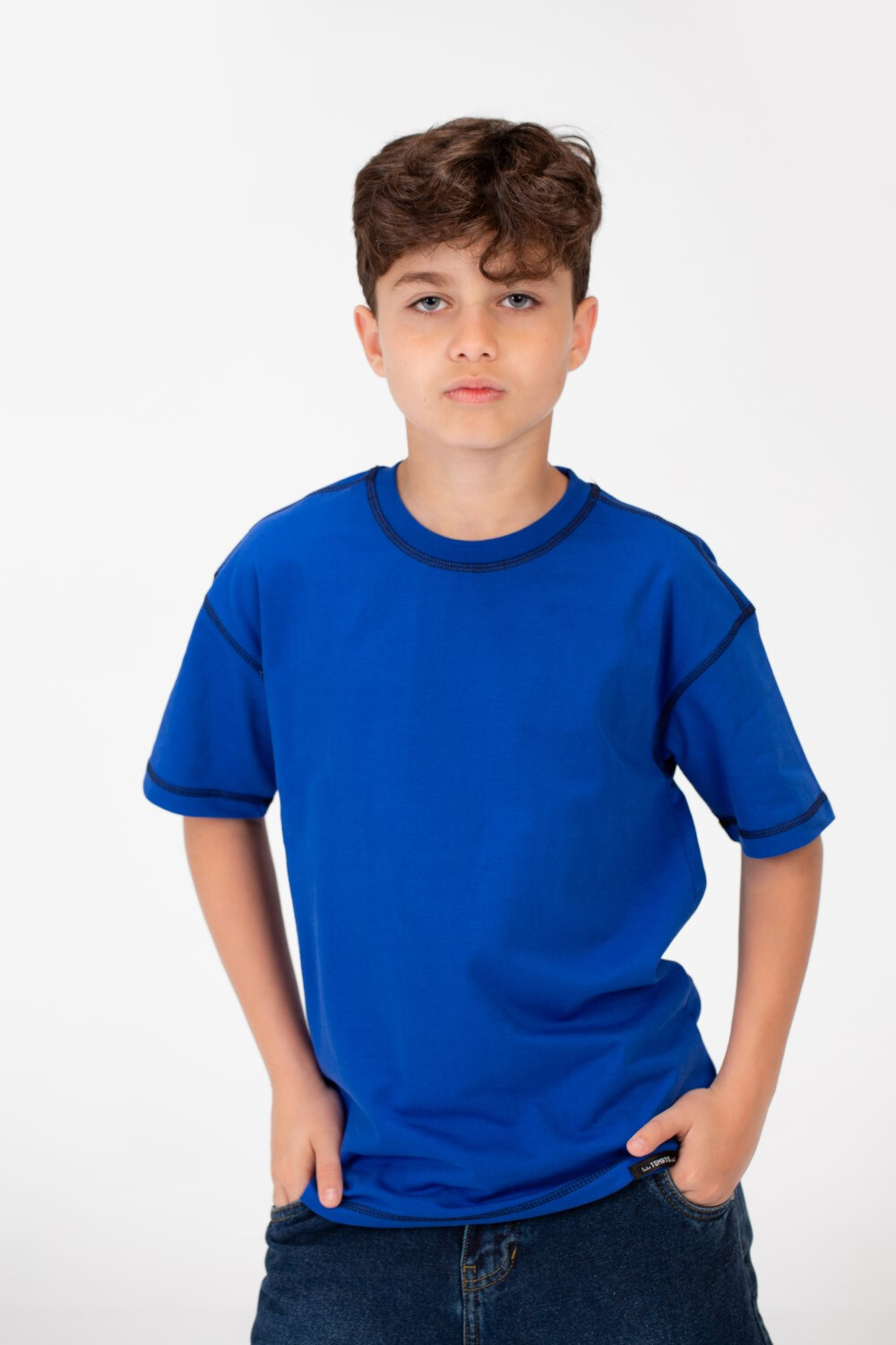 Boy's Basic Oversized Half Sleeve T-Shirt