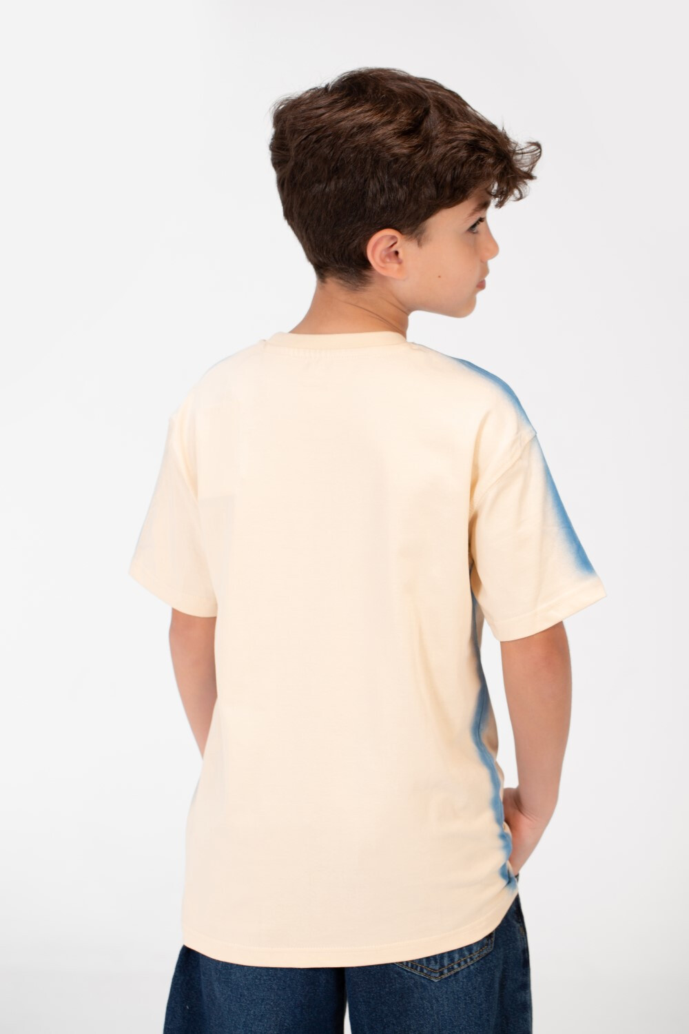 Boy's Basic Oversized Crew Neck T-Shirt