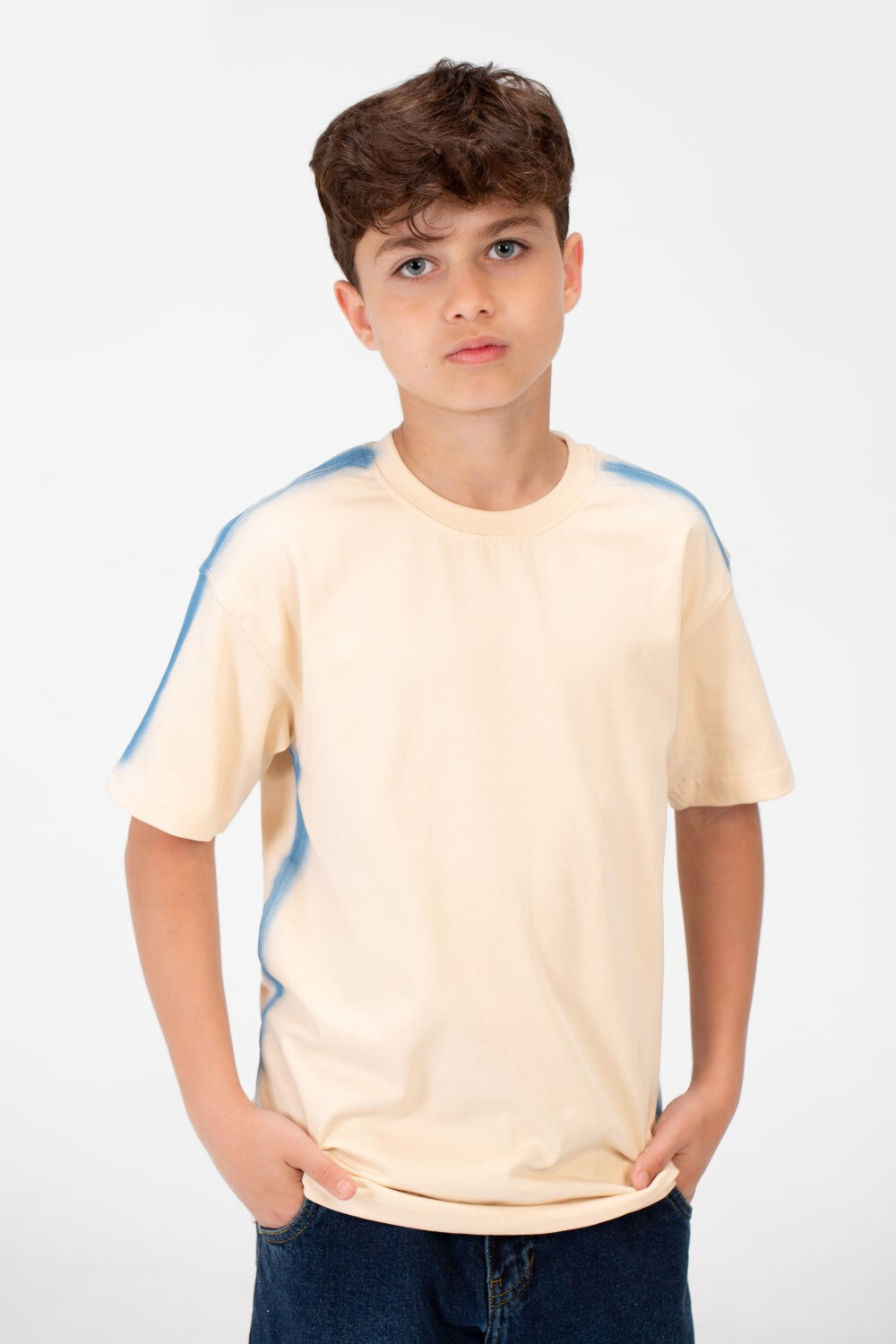 Boy's Basic Oversized Crew Neck T-Shirt