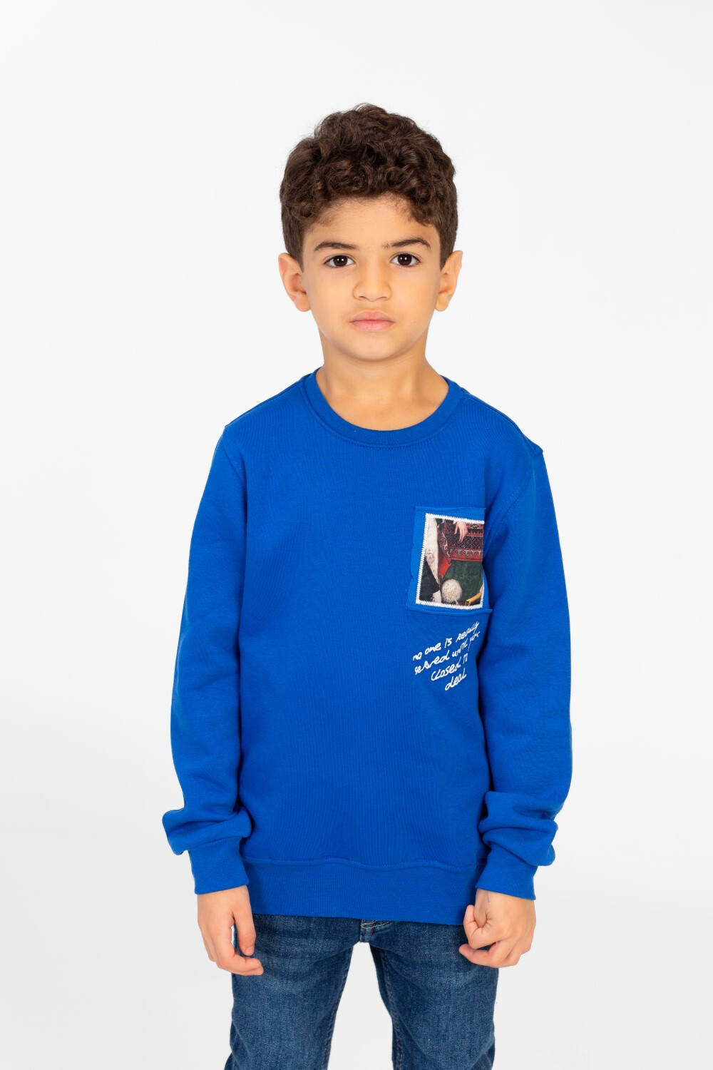 Boy's Long Sleeves Printed Round Neck Sweatshirt