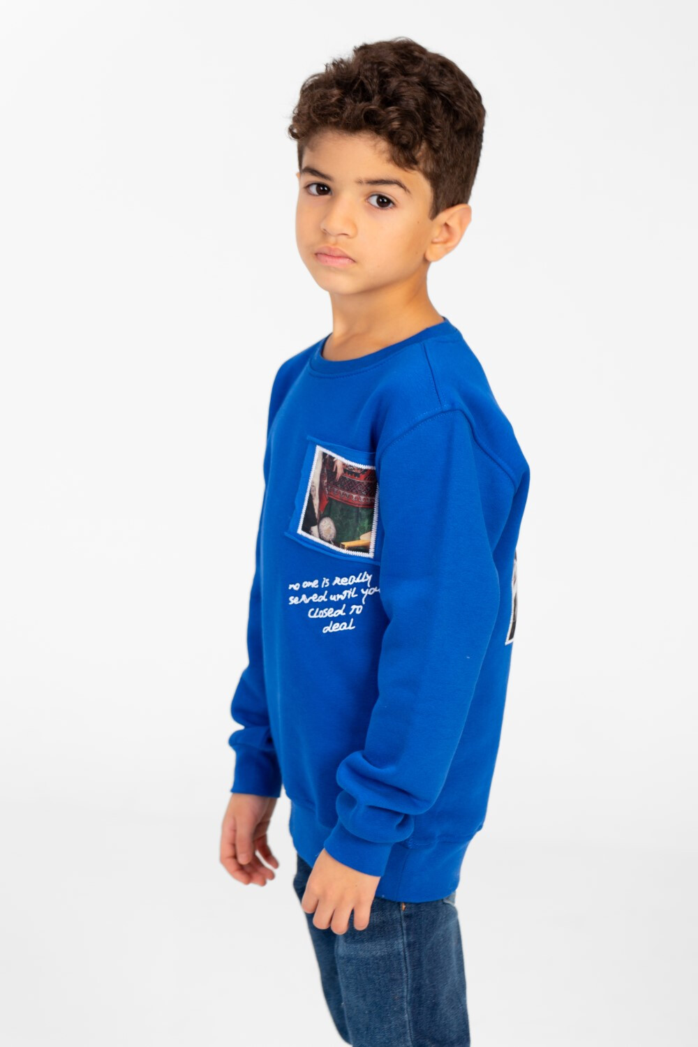 Boy's Long Sleeves Printed Round Neck Sweatshirt