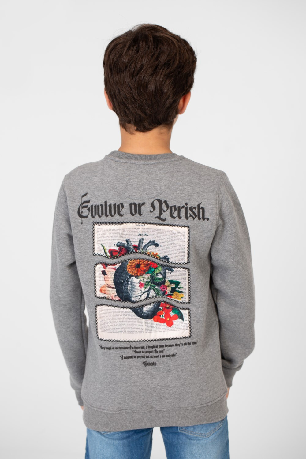 Boy's Round Neck Sweatshirt With Graphic Print