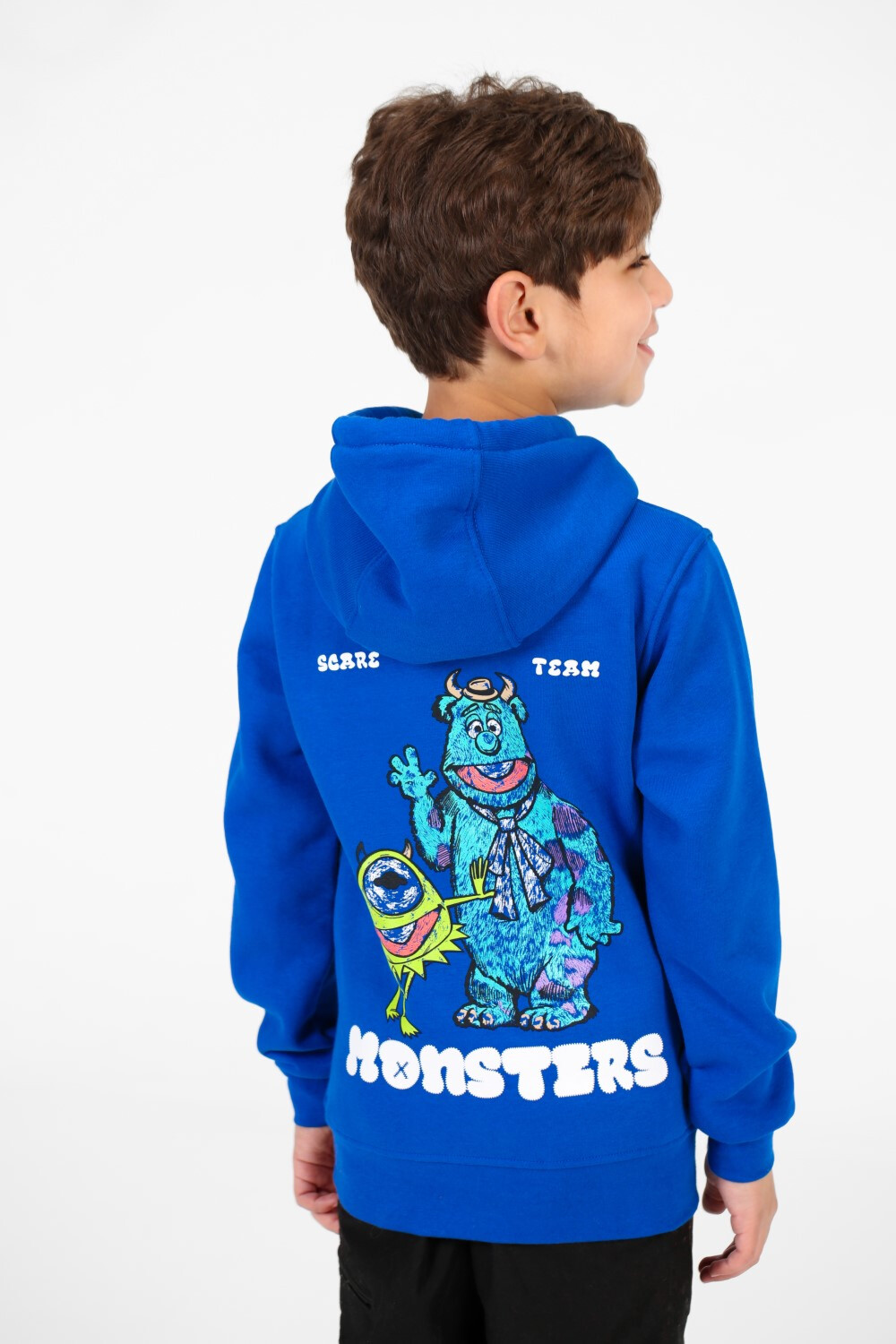Boy's Front and Back Monsters Print Hoodie Sweatshirt