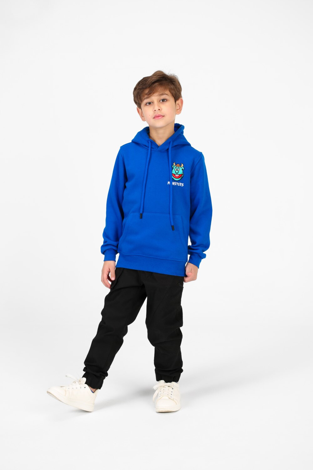 Boy's Front and Back Monsters Print Hoodie Sweatshirt