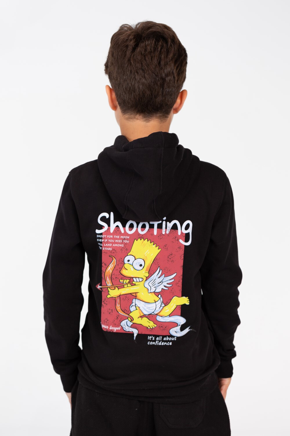Boy's Hoodie Sweatshirt With Graphic Print And Front Pocket