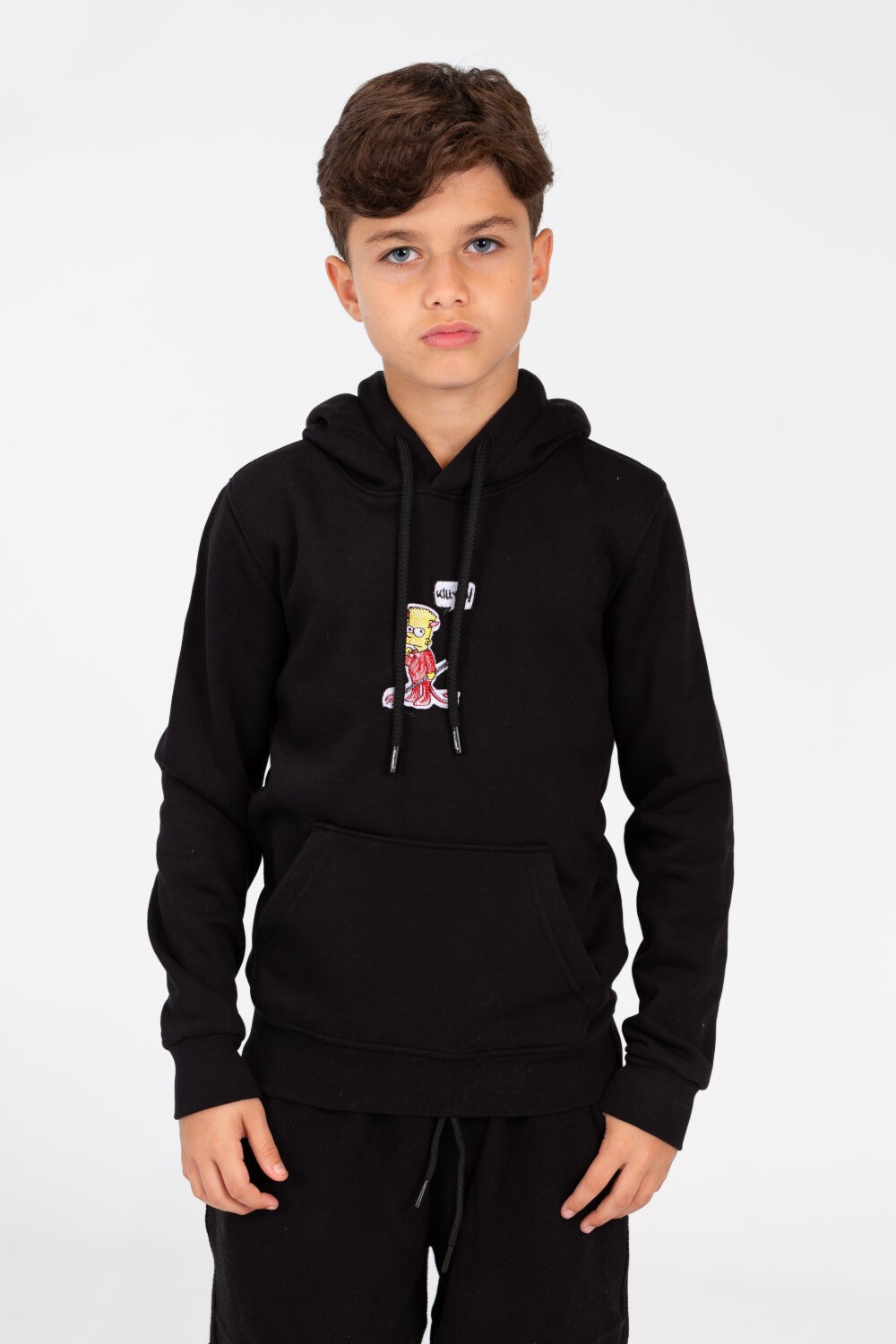 Boy's Hoodie Sweatshirt With Graphic Print And Front Pocket