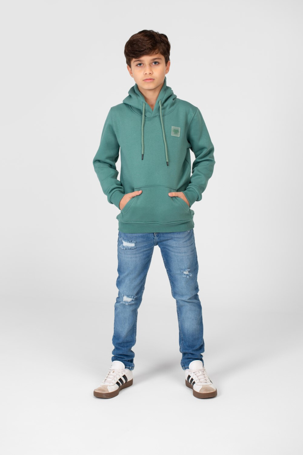 Boy's Tomato Melton Hooded Sweatshirt