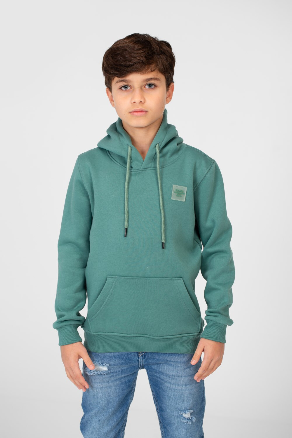 Boy's Tomato Melton Hooded Sweatshirt