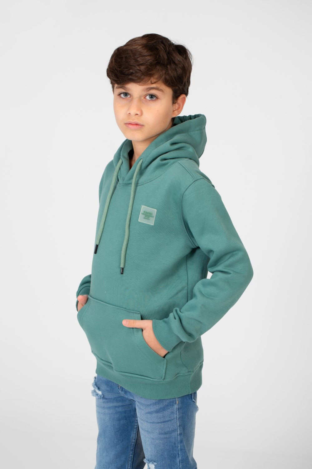 Boy's Tomato Melton Hooded Sweatshirt