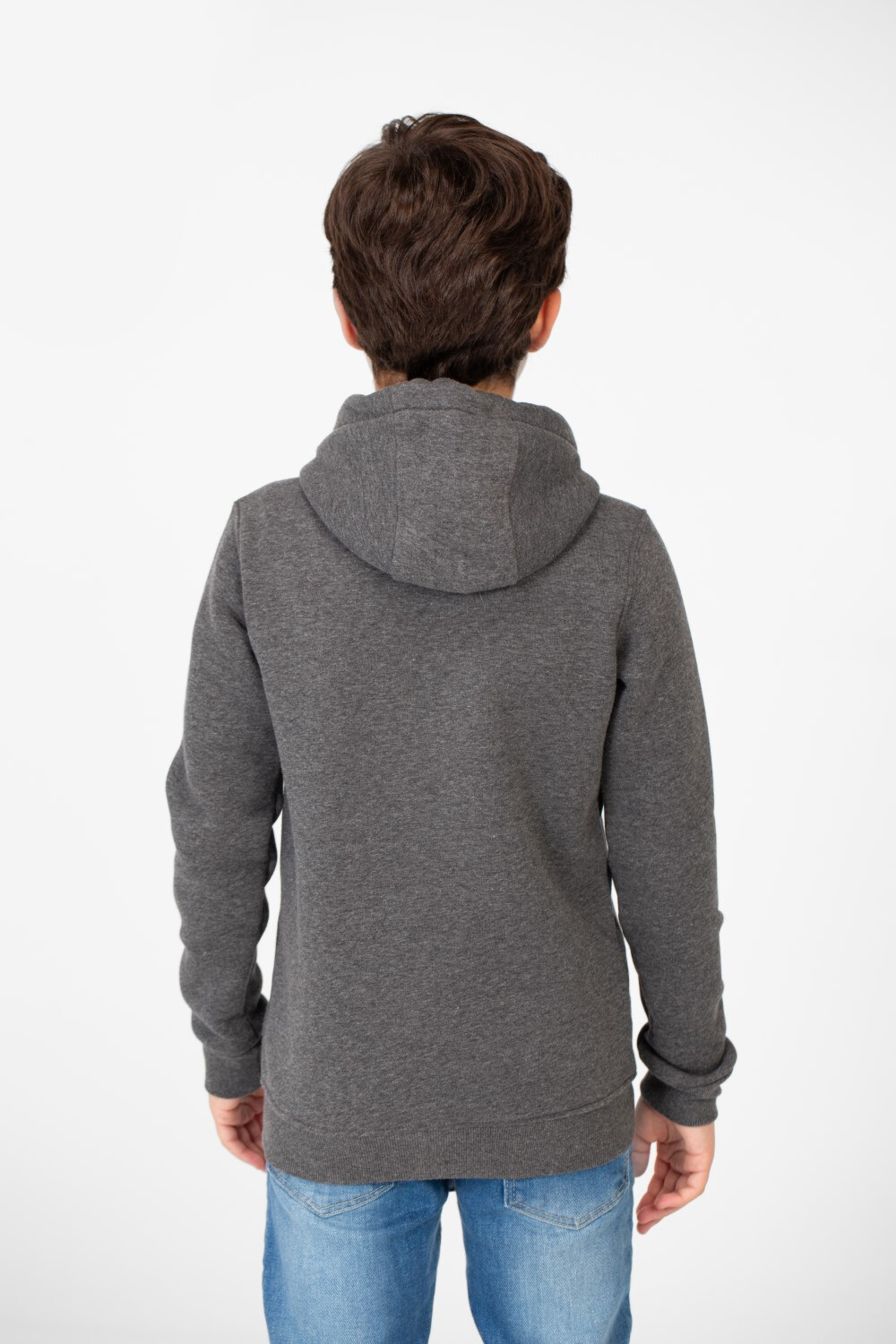 Boy's Basic Hoodie Sweatshirt With Full Zip Closure And Pockets