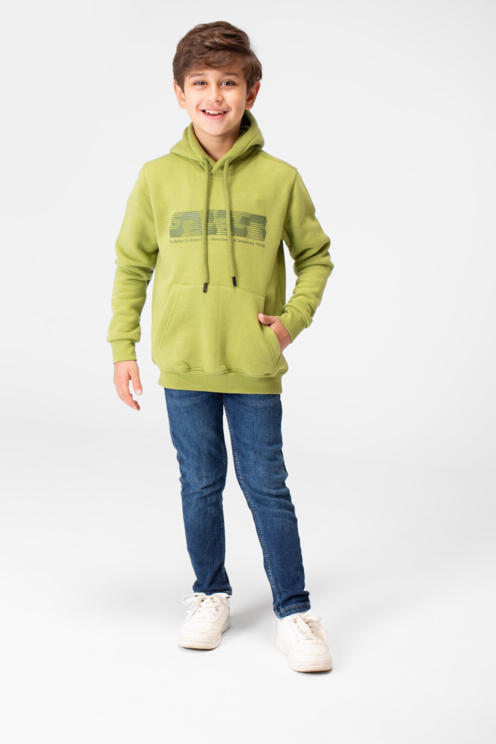 Boy's Milton Hood Sweatshirt With Front Print