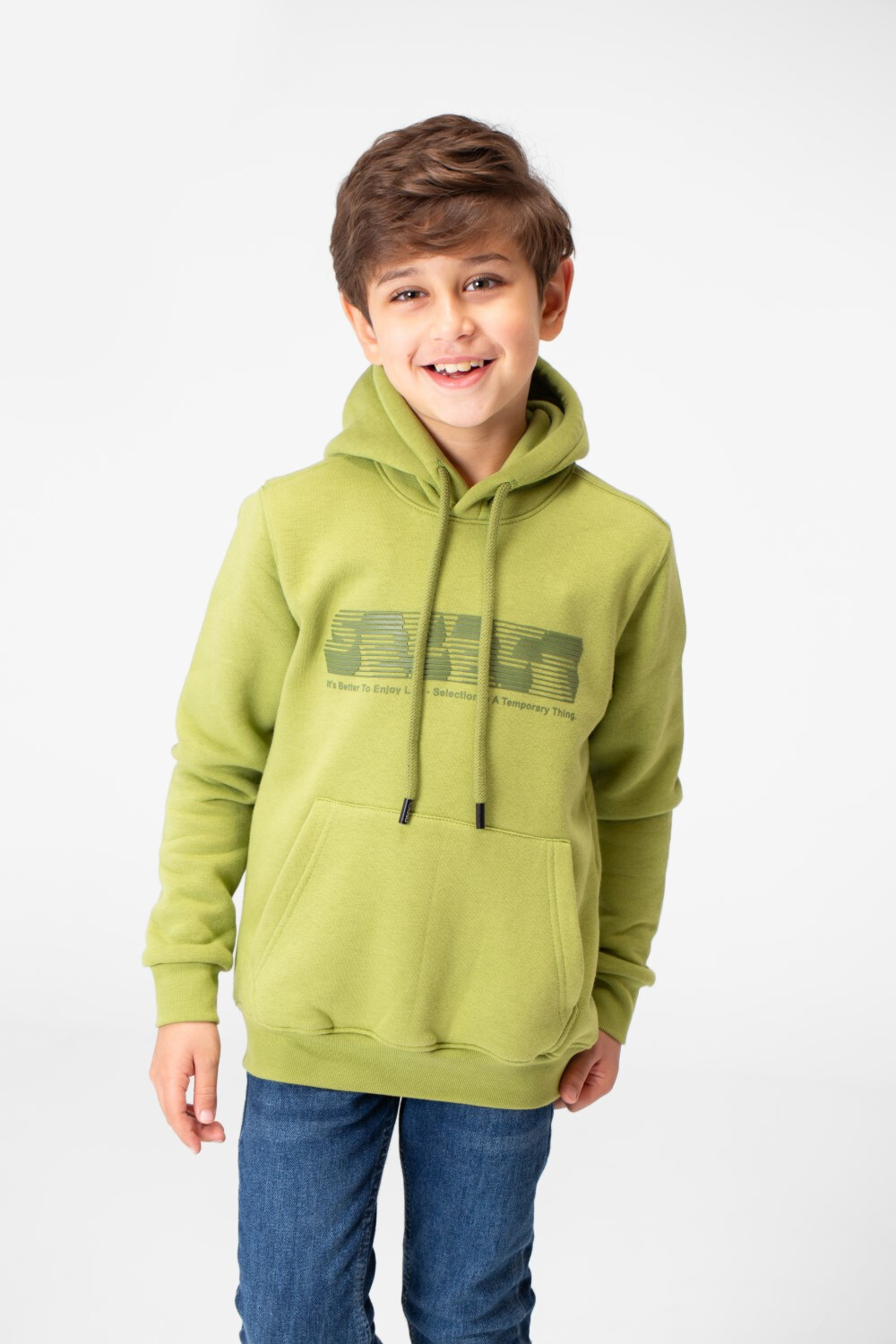 Boy's Milton Hood Sweatshirt With Front Print