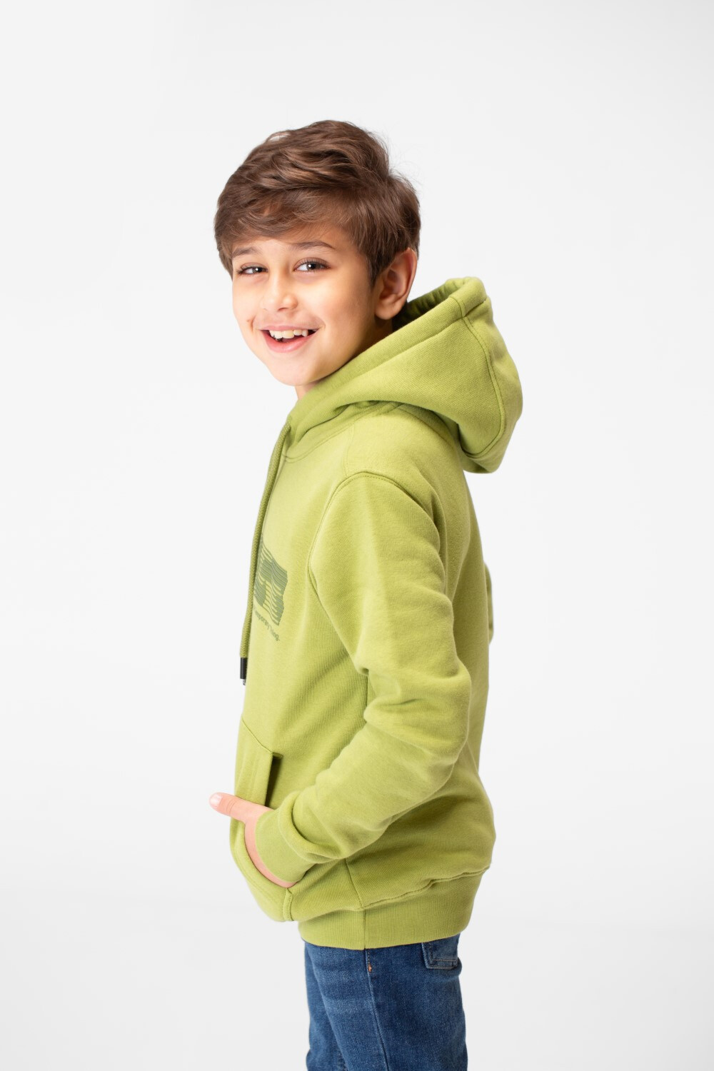 Boy's Milton Hood Sweatshirt With Front Print