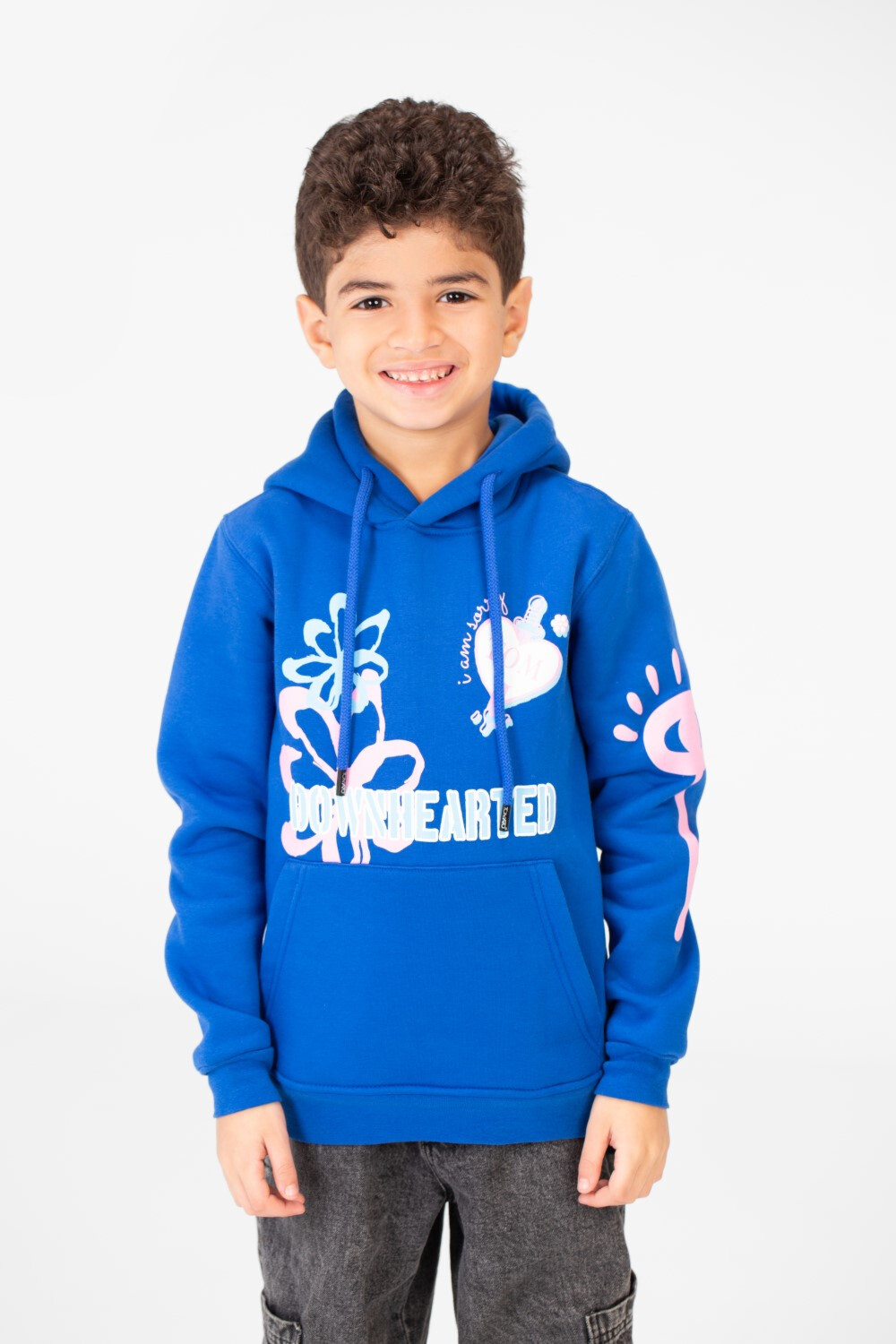 Boy's Printed Hoodie Sweatshirt With Long Sleeves