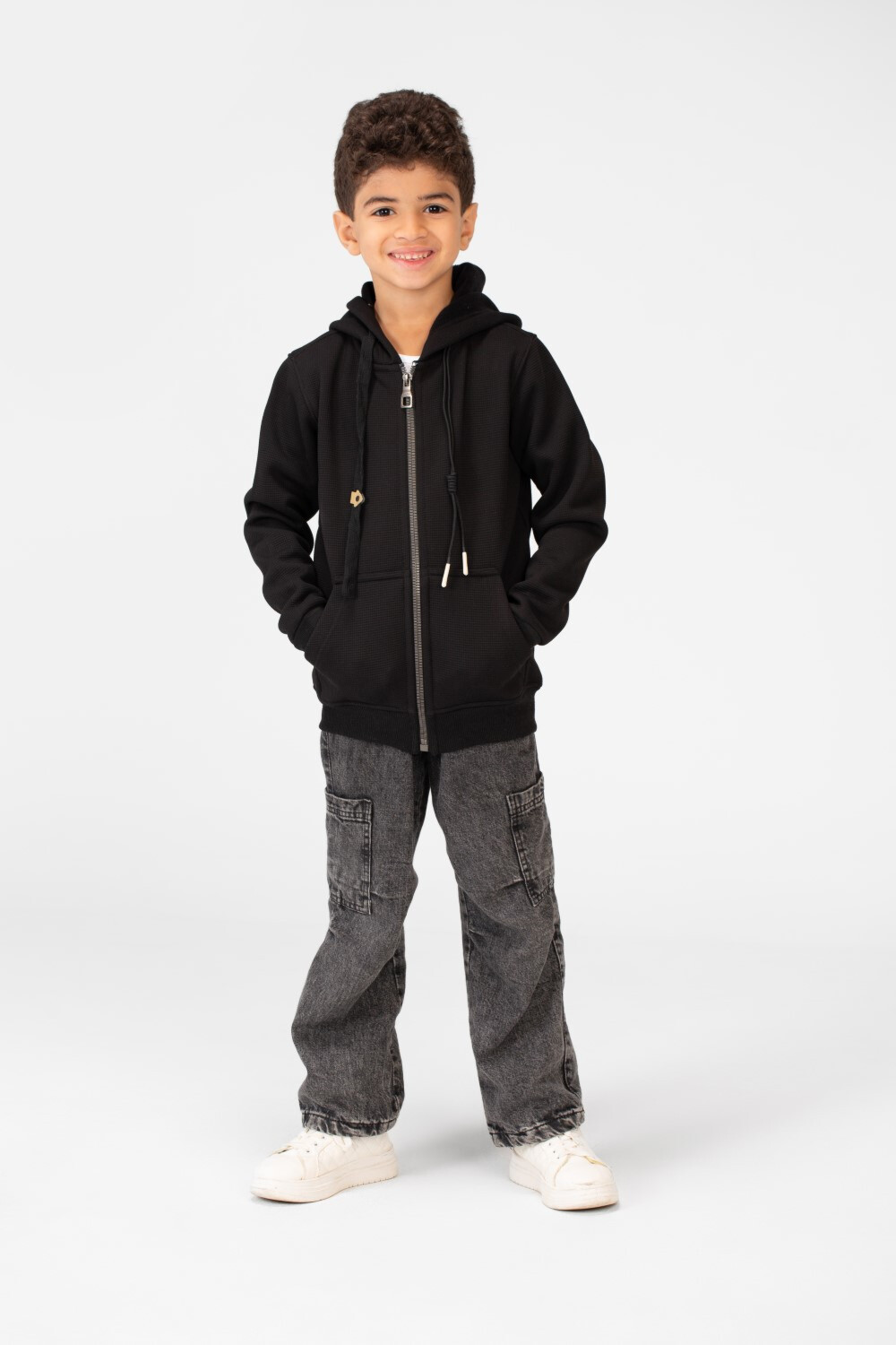 Boy's Hood Sweatshirt With Full Zippers
