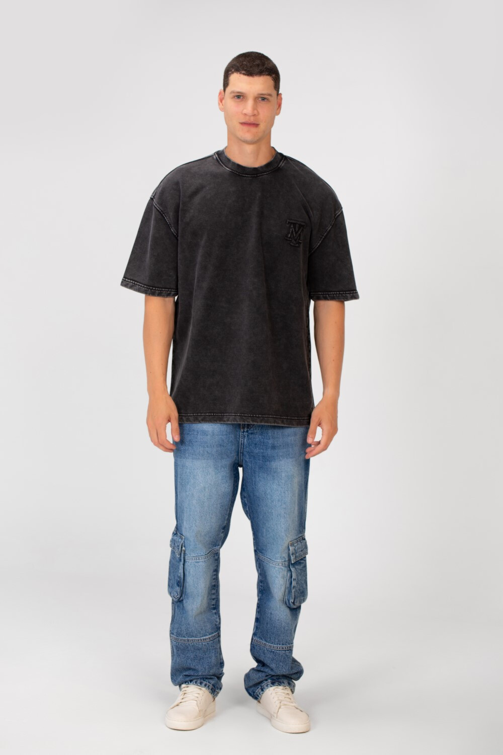 Men's Tomato Basic Short Sleeve Regular Fit Crew Neck T-Shirt