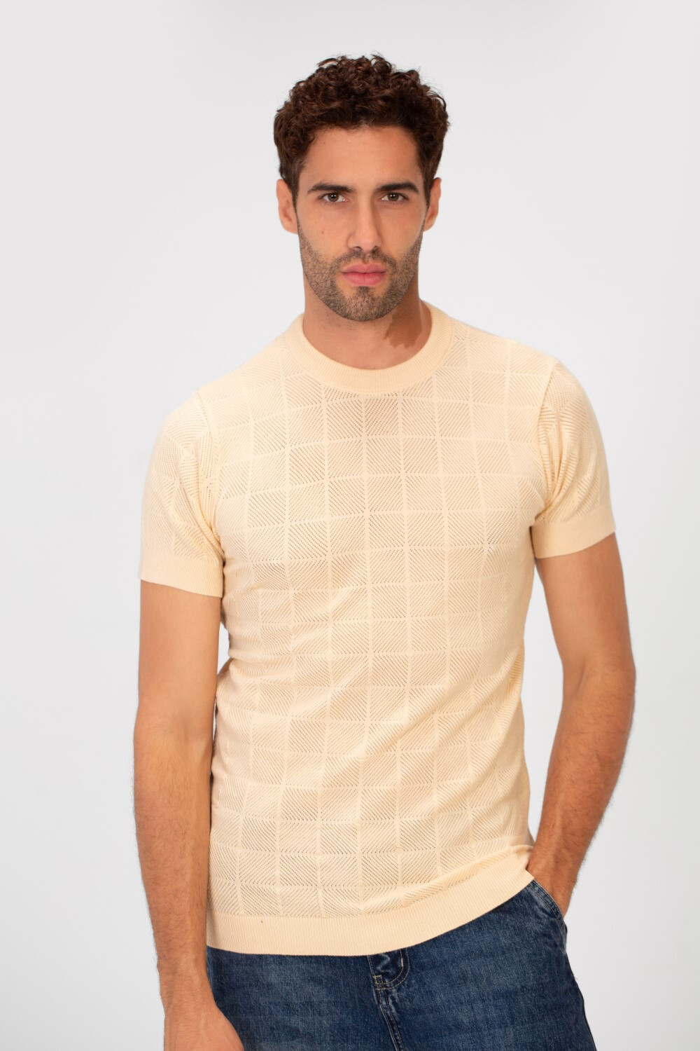 Men's Slim Fit Basic Crew Neck Short Sleeve T-Shirt