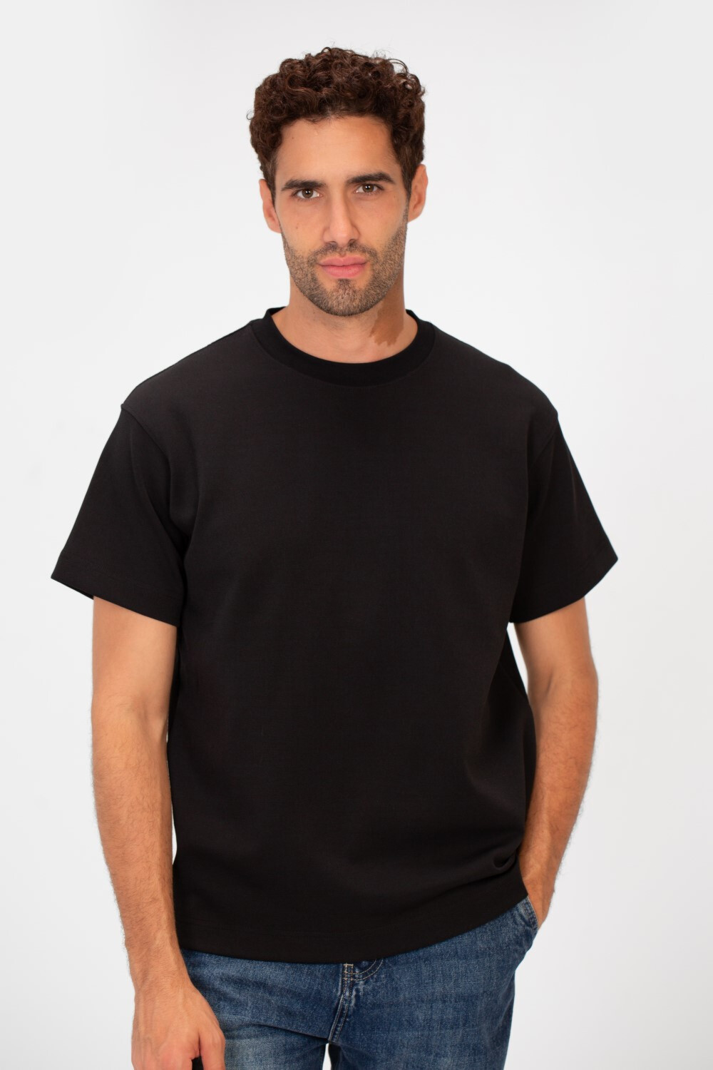 Men's Basic Plain Round Neck Short Sleeve T-shirt