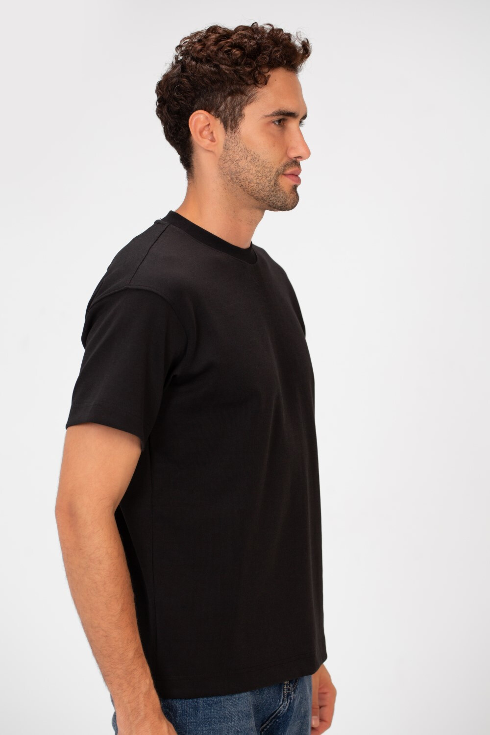 Men's Basic Plain Round Neck Short Sleeve T-shirt