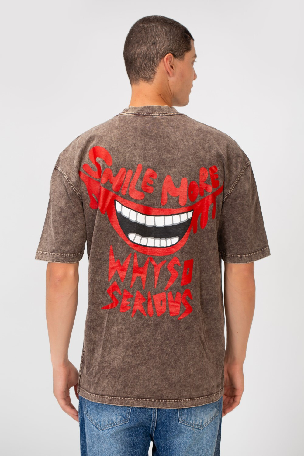 Men's Bolivar Printed Washed Oversized Round Neck Short Sleeves T-Shirt