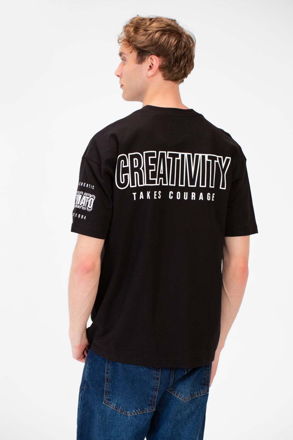 Men's Summer Melton Creativity Print Regular Fit T-Shirt
