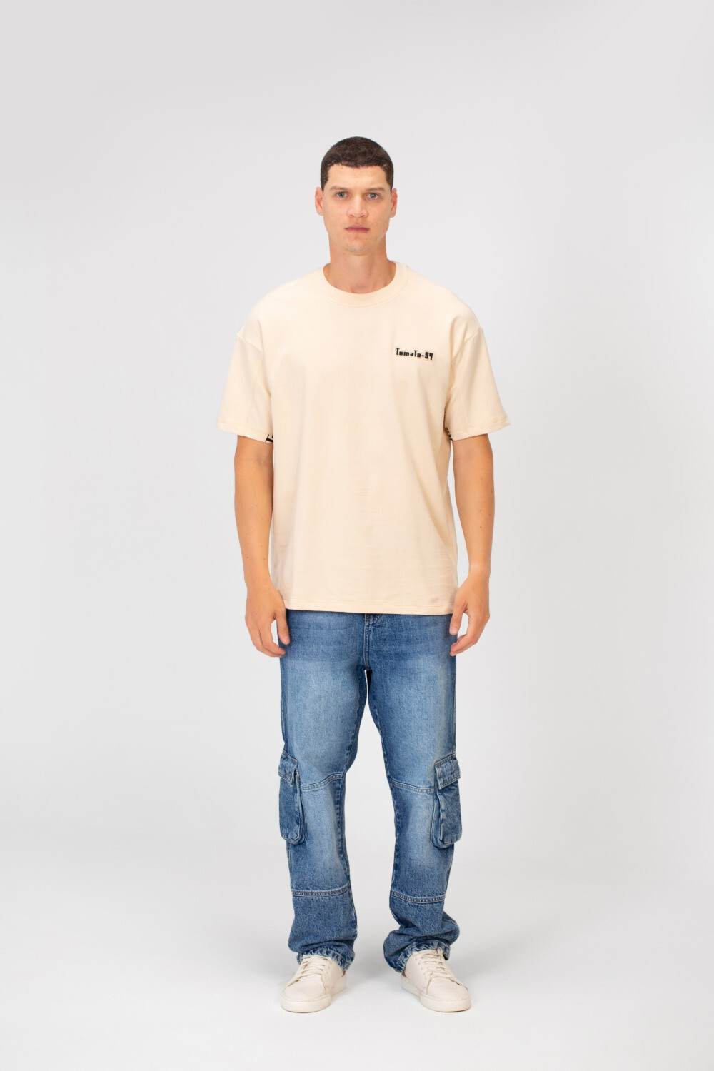 Men's Summer Melton Regular Fit Short Sleeves T-Shirt With Front Tomato Print