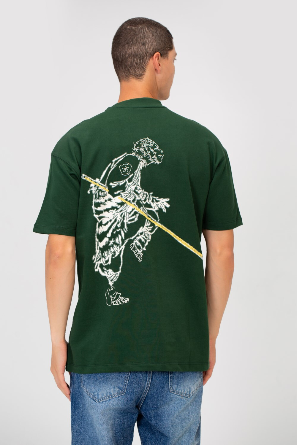 Men's Printed Regular Fit Summer Melton Crew Neck Half Sleeve T-Shirt