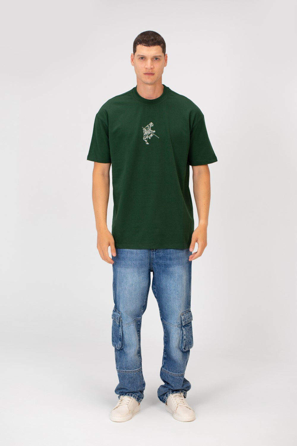 Men's Printed Regular Fit Summer Melton Crew Neck Half Sleeve T-Shirt