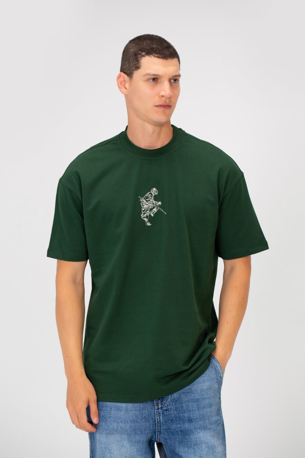 Men's Printed Regular Fit Summer Melton Crew Neck Half Sleeve T-Shirt