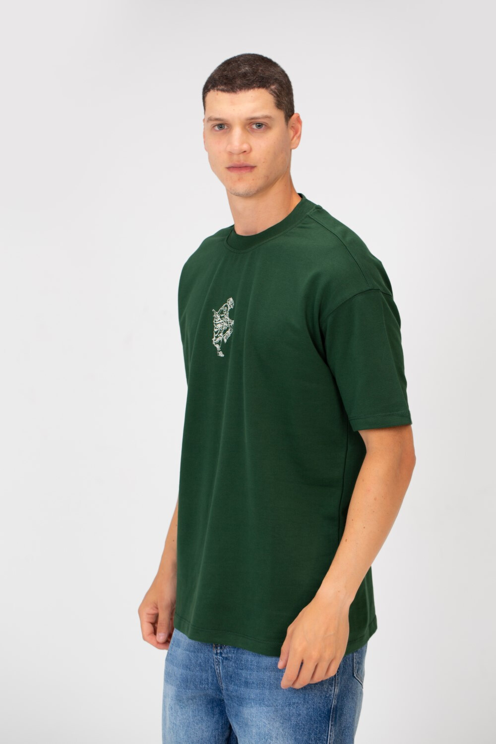 Men's Printed Regular Fit Summer Melton Crew Neck Half Sleeve T-Shirt