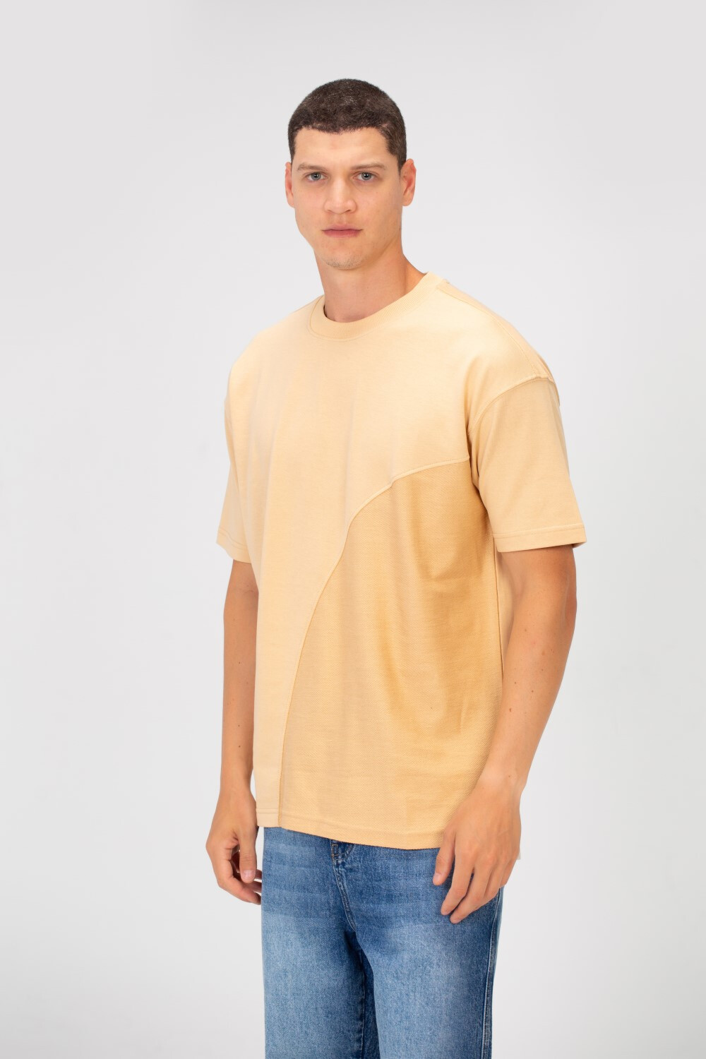 Men's Basic Colors Summer Melton Regular Fit Half Sleeve Crew Neck T-Shirt