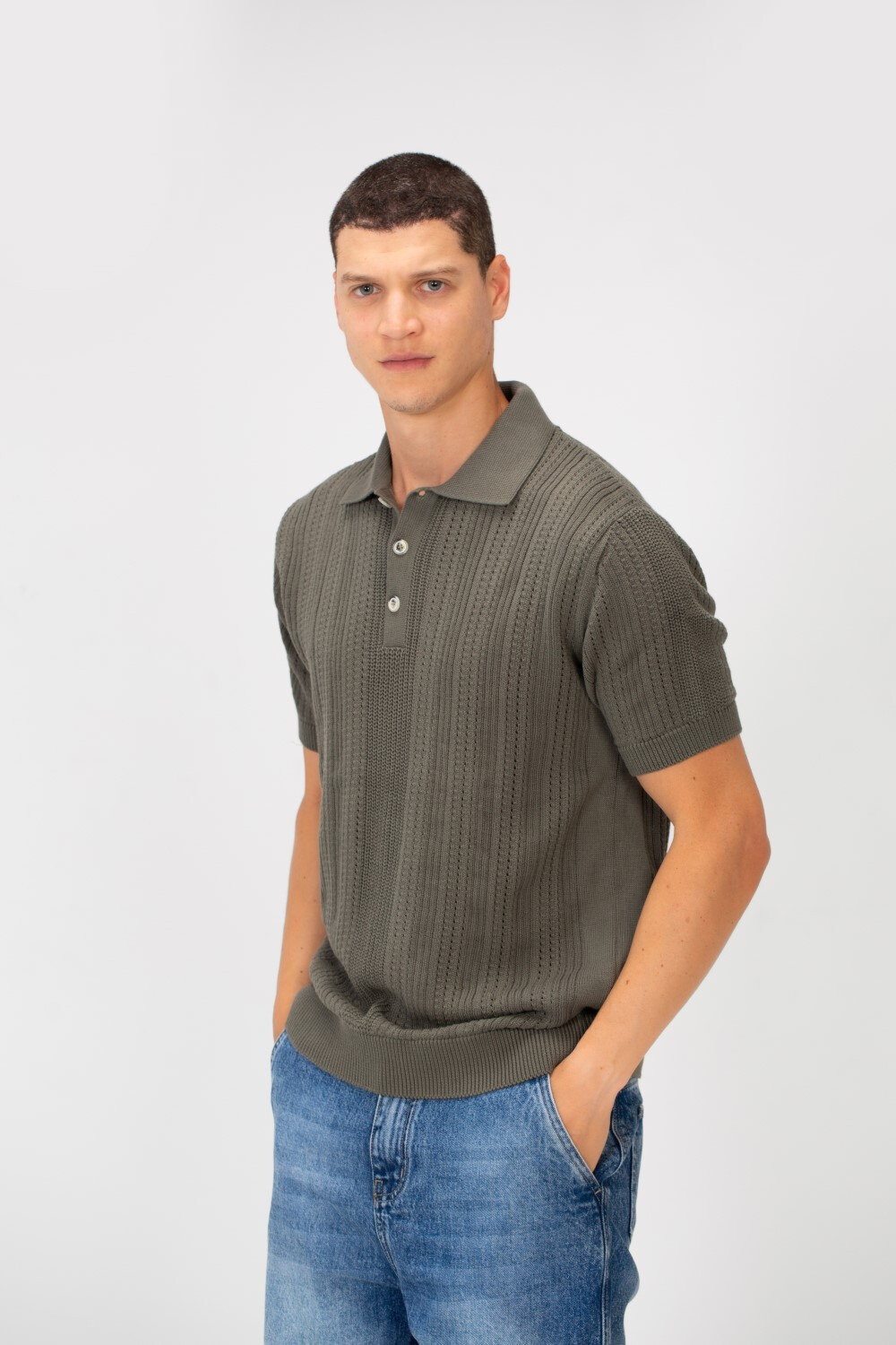 Men's Slim Fit Cotton Polo Neck Short Sleeve T-Shirt In High Quality