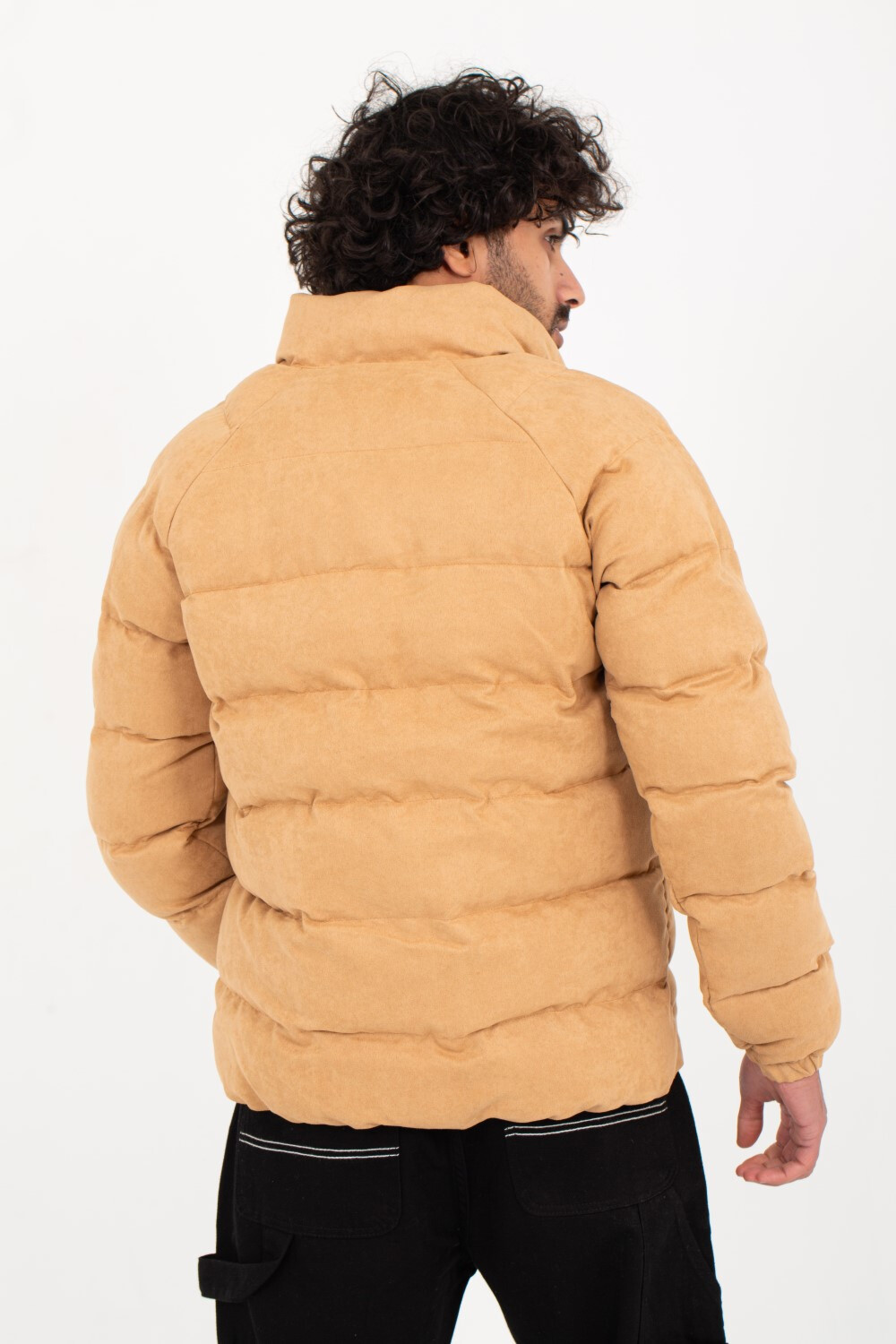 Men's Casual Suede Full Zipper Waterproof Puffer Jacket With Unique Style +1